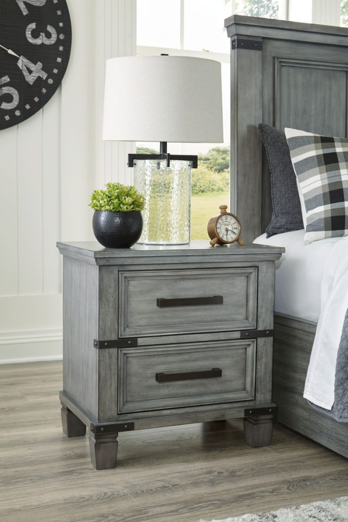 Russelyn - Gray - Two Drawer Night Stand - Image 4