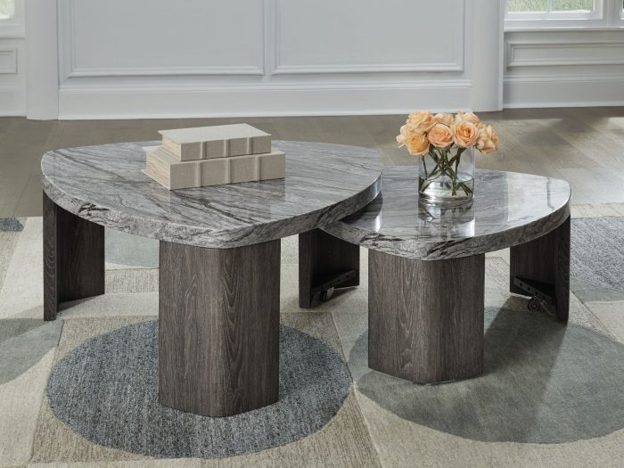 Surmour - Gray / Brown - Stacked Cocktail Table - Image 4