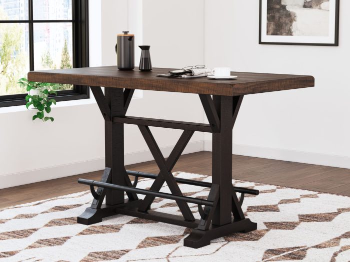 Valebeck - Rect Dining Room Counter Table With Wine Rack - Image 7