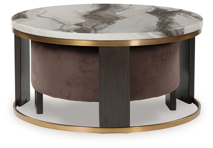 Jazmore - Brown / Brass Finish - Nesting Cocktail Tables (Set of 2) - Image 4