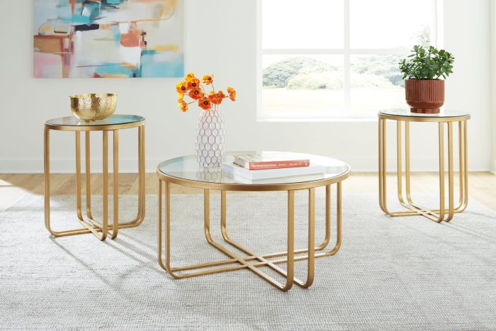 Milloton - Gold - Occasional Table Set (Set of 3) - Image 2