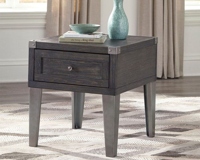Todoe - Dark Gray - Rectangular End Table - Image 2
