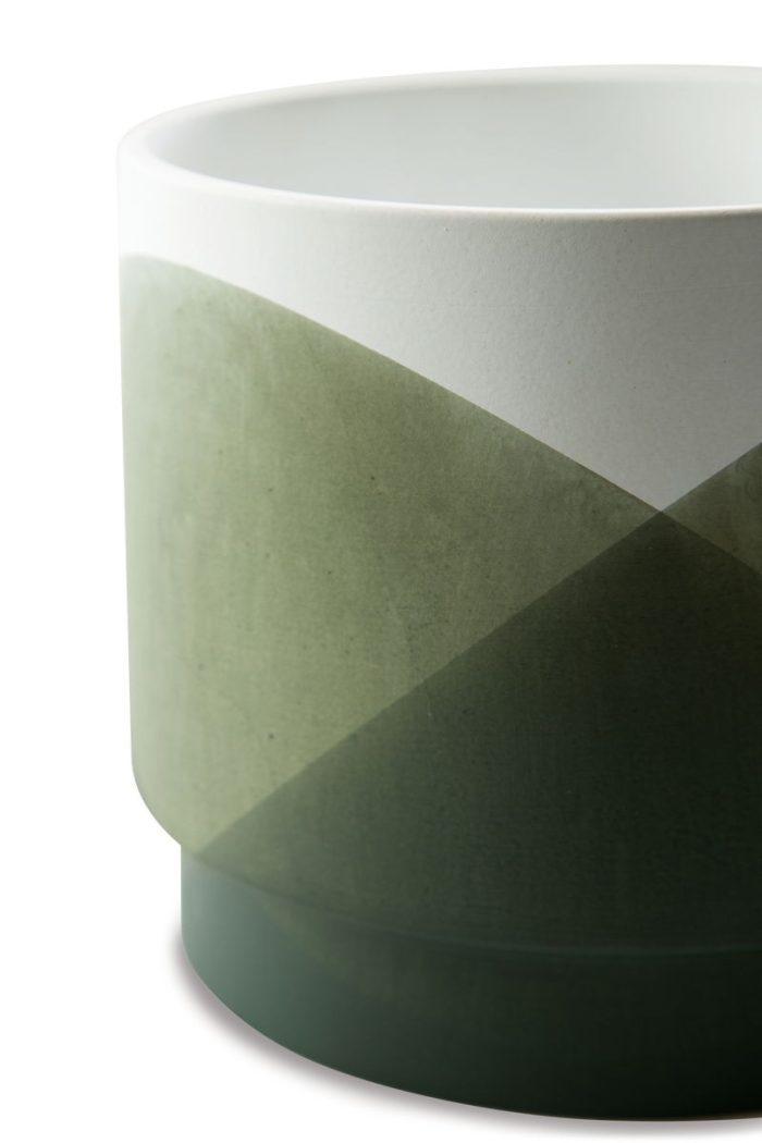 Ardenridge - Green / White - Planter Set (Set of 2) - Image 2