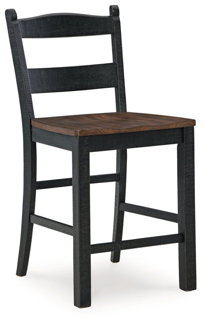 Valebeck - Black / Brown - Barstool (Set of 2) - Image 2