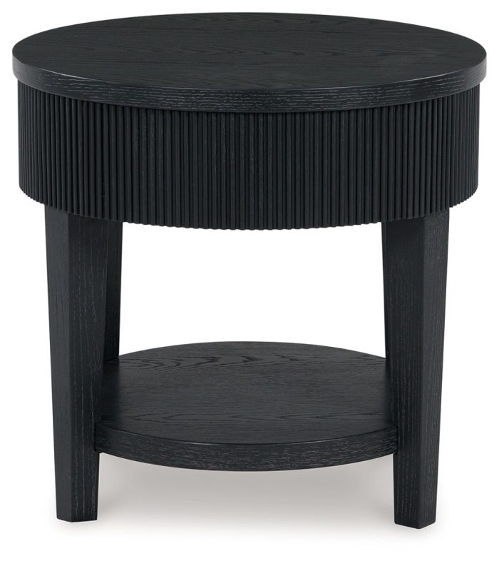 Marstream - Black - Round End Table - Image 2