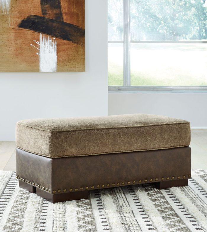 Alesbury - Chocolate - Ottoman - Image 2