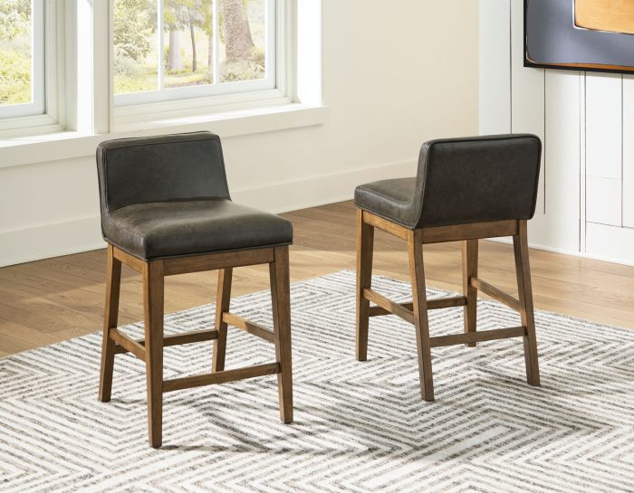 Cabalynn - Two-tone Brown - Upholstered Barstool (Set of 2) - Image 4