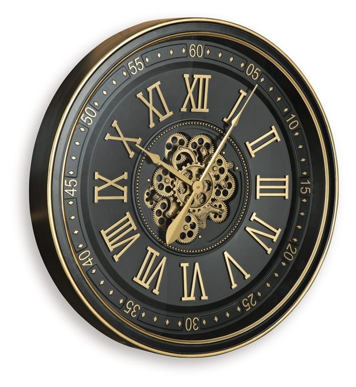 Dairton - Black / Gold Finish - Wall Clock - Image 2