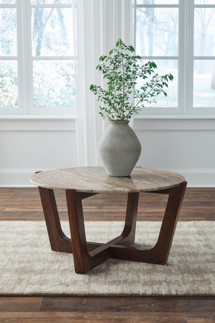 Tanidore - Warm Brown - Round Cocktail Table - Image 2