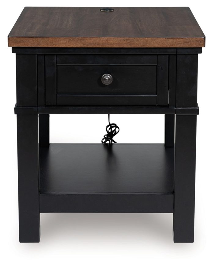Wildenauer - Brown / Black - Rectangular End Table - Image 2