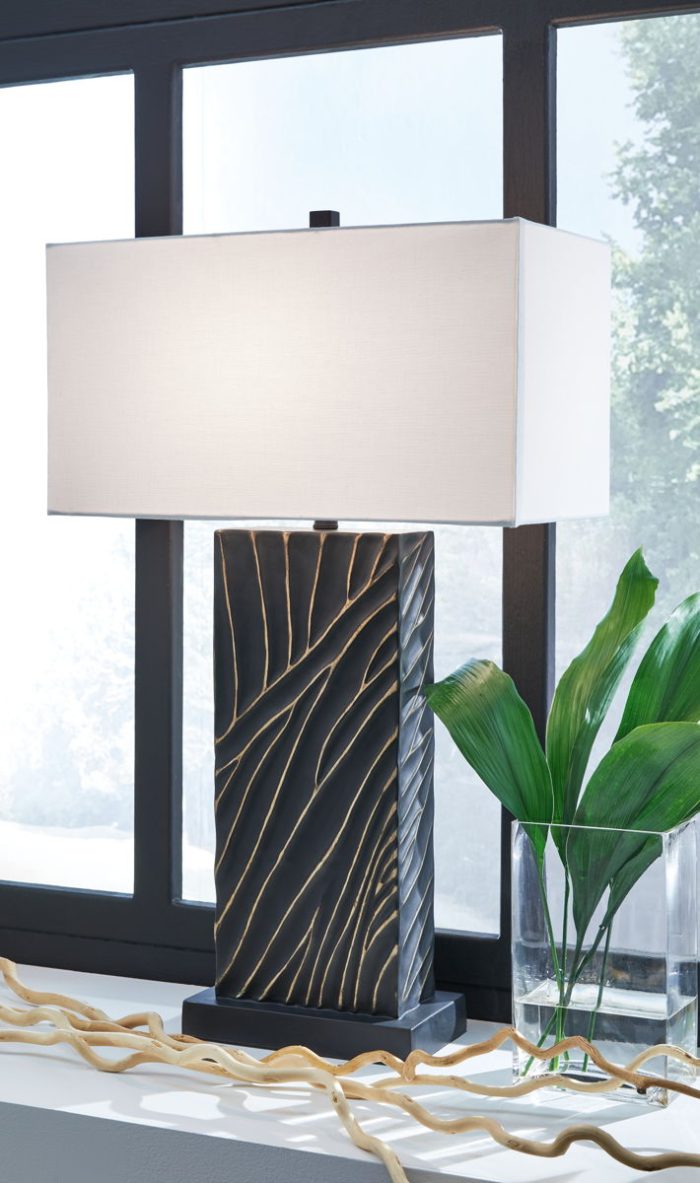Bartlen - Black / Gold Finish - Poly Table Lamp - Image 2