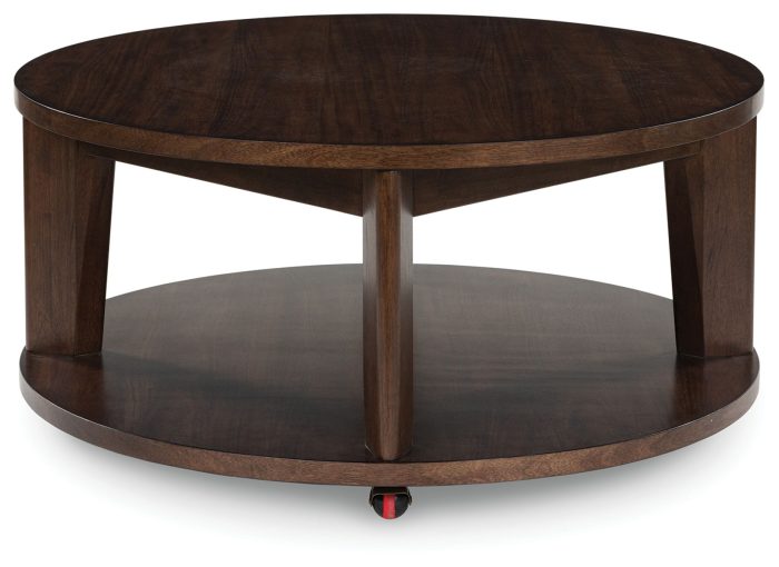 Korestone 2 - Dark Brown - Round Cocktail Table - Image 3