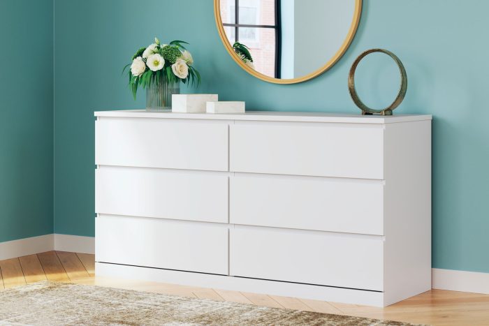 Onita - White - Six Drawer Dresser - Image 4