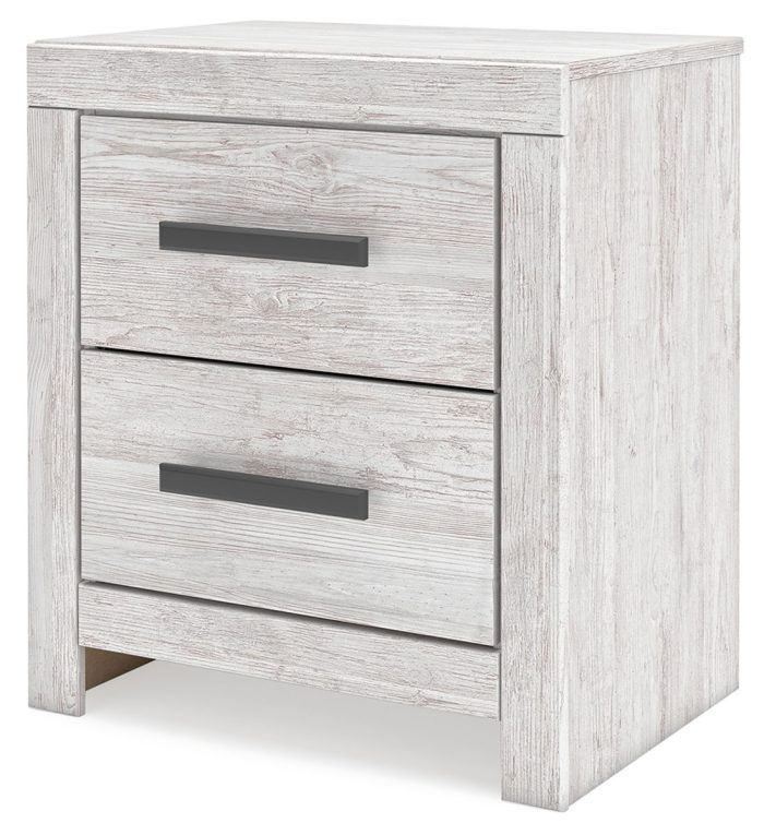 Cayboni - Whitewash - Two Drawer Night Stand - Image 3
