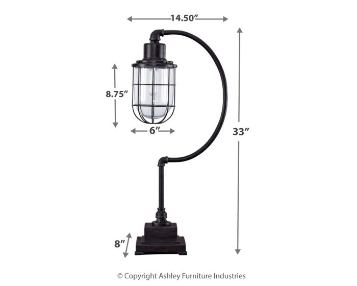 Jae - Antique Black - Metal Desk Lamp - Image 3