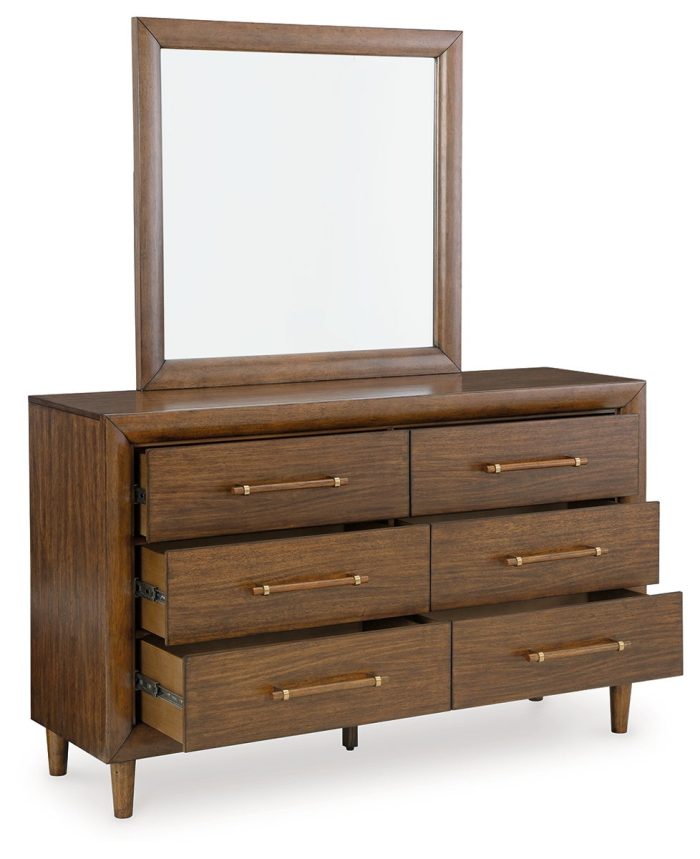 Lyncott - Brown - Dresser And Mirror - Image 4