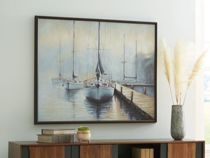 Worthney - Blue / White / Brown - Wall Art - Image 4