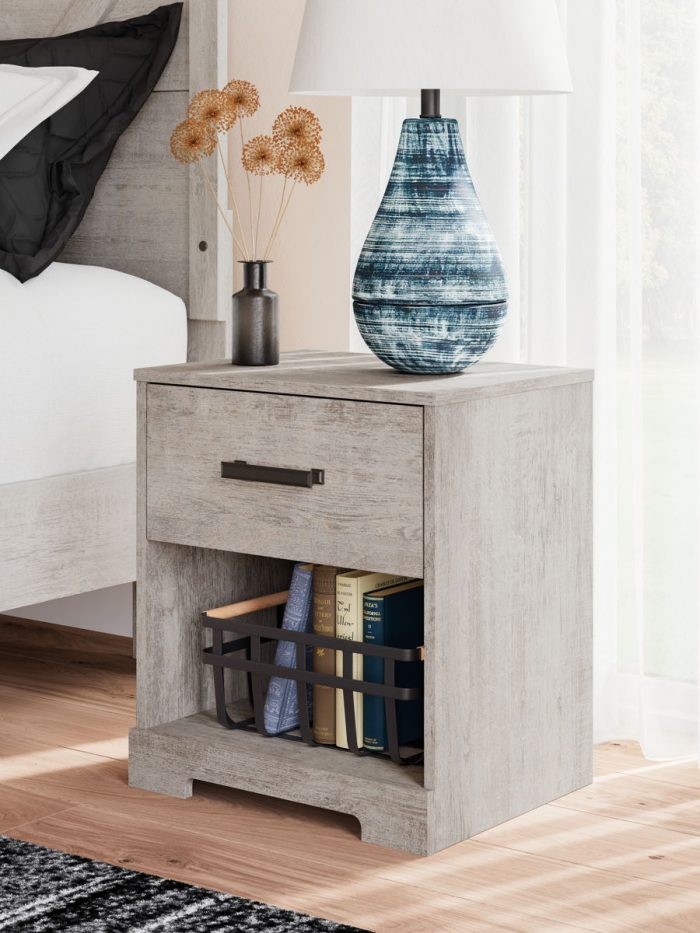 Shawburn - Whitewash - One Drawer Night Stand - Image 4