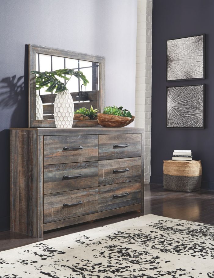 Drystan - Dresser, Mirror, Bookcase Bed Set - Image 5