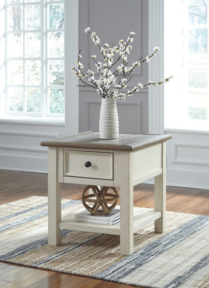Bolanburg - White / Brown / Beige - Rectangular End Table - Image 3