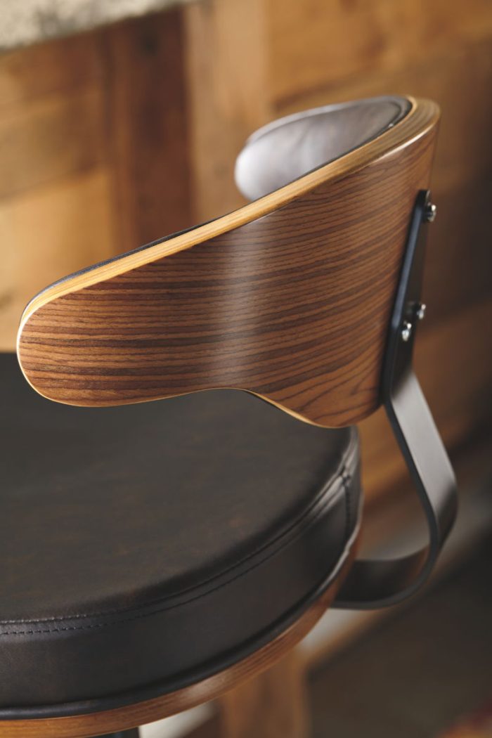 Bellatier - Brown / Black - Tall UPH Swivel Barstool - Image 4