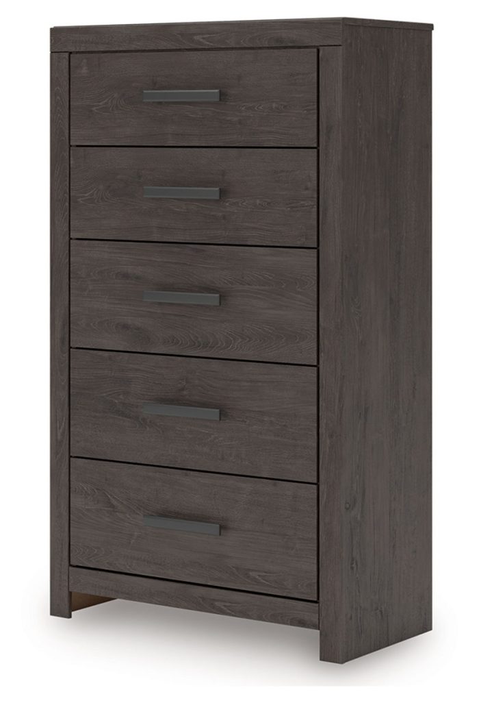 Prendonea - Charcoal - Five Drawer Chest - Image 3