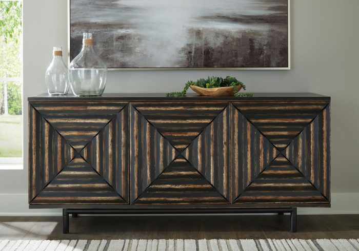 Fair Ridge - Distressed Black - Accent Cabinet - Image 4