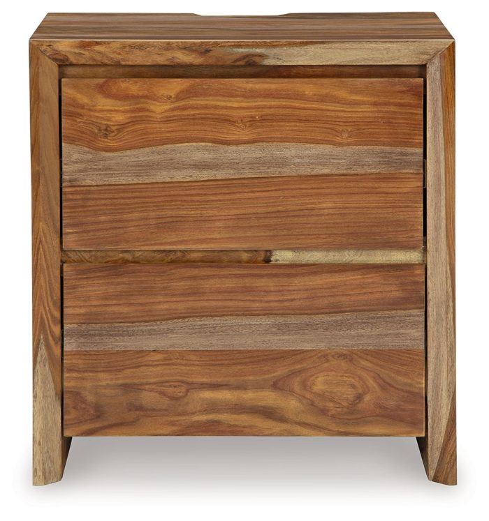 Dressonni - Brown - Two Drawer Night Stand - Image 3