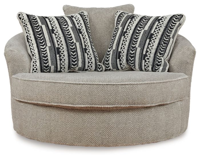 Calnita - Sisal - Oversized Swivel Accent Chair - Image 3