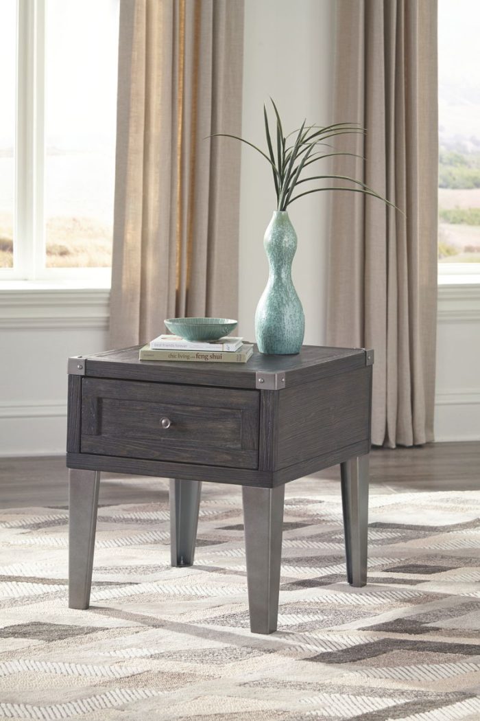 Todoe - Dark Gray - Rectangular End Table - Image 3
