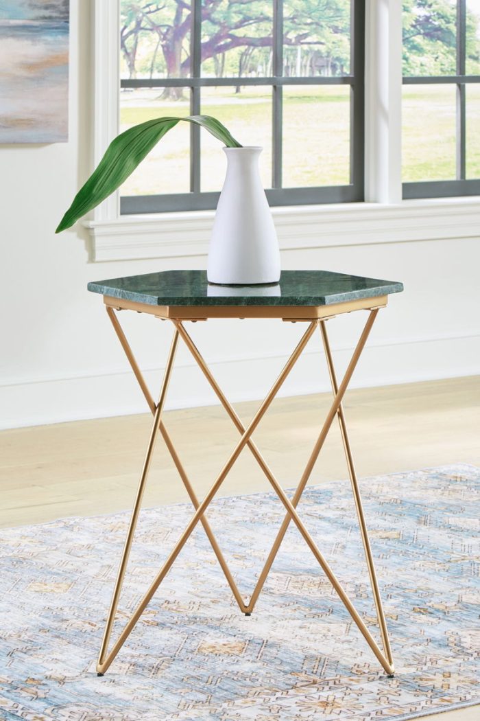 Engelton - Green / Gold - Accent Table - Image 3