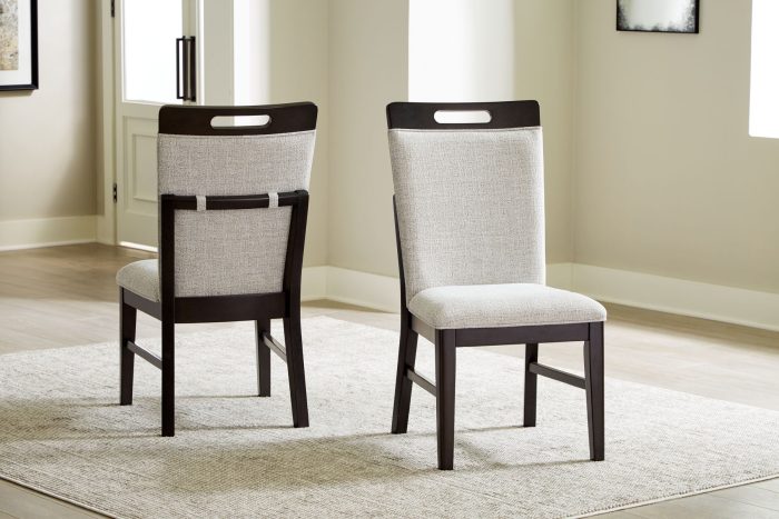 Neymorton - Light Gray / Brown - Dining Upholstered Side Chair (Set of 2) - Image 3