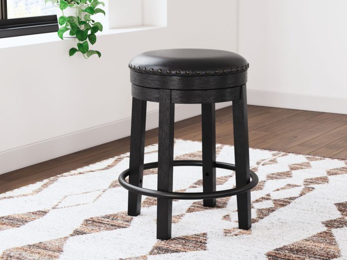 Valebeck - Upholstered Swivel Stool - Image 4