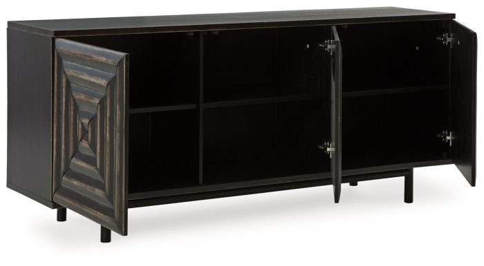 Fair Ridge - Distressed Black - Accent Cabinet - Image 2