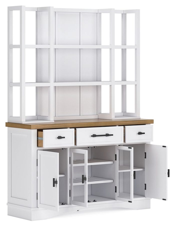 Ashbryn - White / Natural - Dining Server And Hutch - Image 4