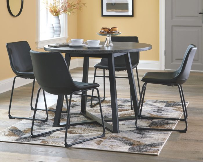 Centiar - Black / Gray - Round Dining Room Table - Image 2