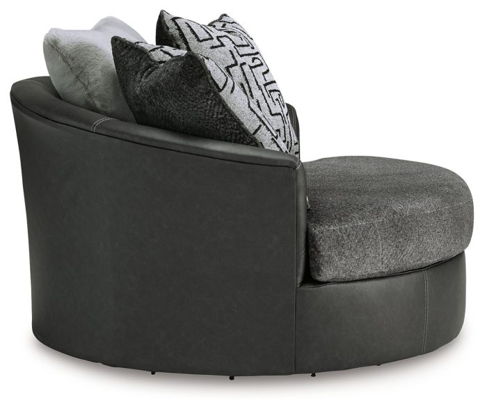 Brixley Pier - Graphite - Oversized Swivel Accent Chair - Image 4