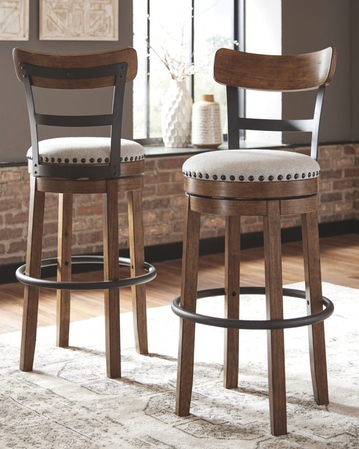 Valebeck - Tall Upholstered Swivel Barstool - Image 5