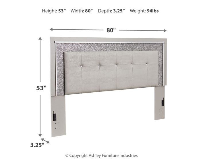Zyniden - Upholstered Panel Headboard - Image 4