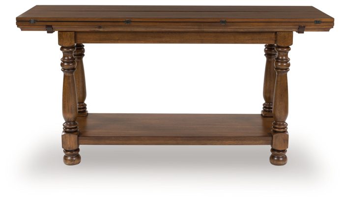 Sturlayne - Brown - Flip Top Sofa Table - Image 3