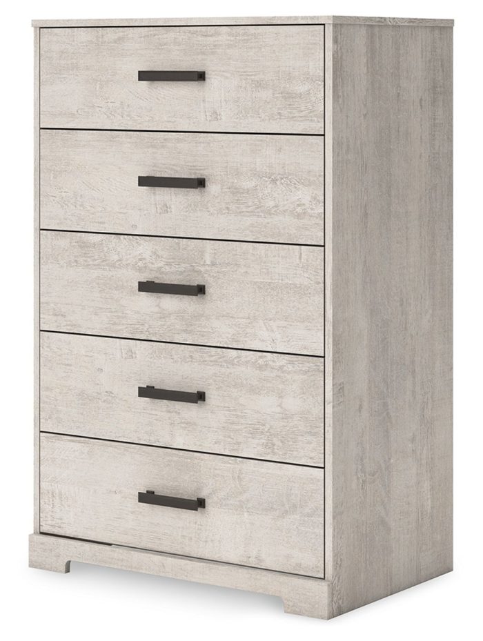 Shawburn - Whitewash - Five Drawer Chest - Image 4