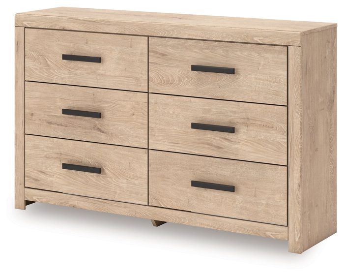 Sanginlane - Tan - Six Drawer Dresser - Image 2