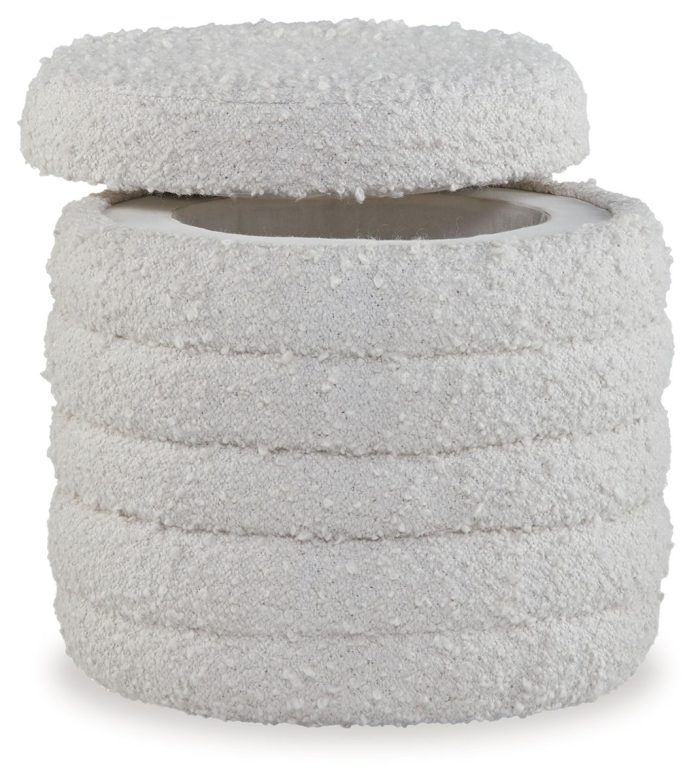 Duntler - Ivory - Storage Ottoman - Image 3