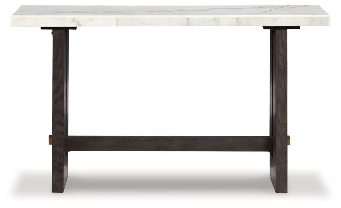 Burkhaus - White / Dark Brown - Sofa Table - Image 2
