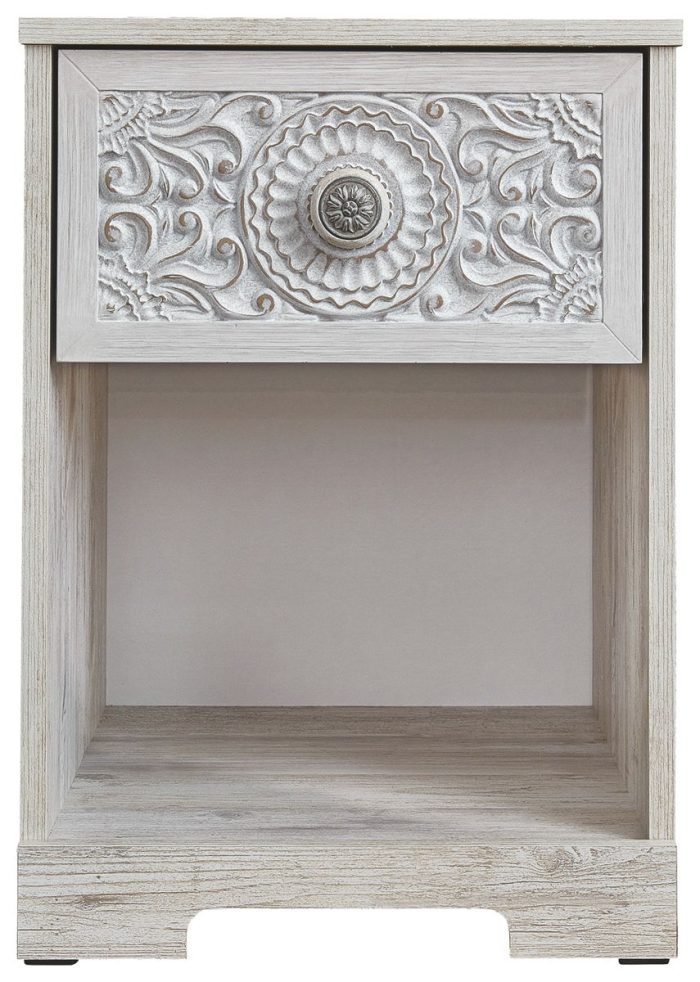 Paxberry - Whitewash - One Drawer Night Stand - Image 2