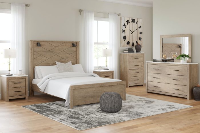 Senniberg - Panel Bed With Sconces - Image 6