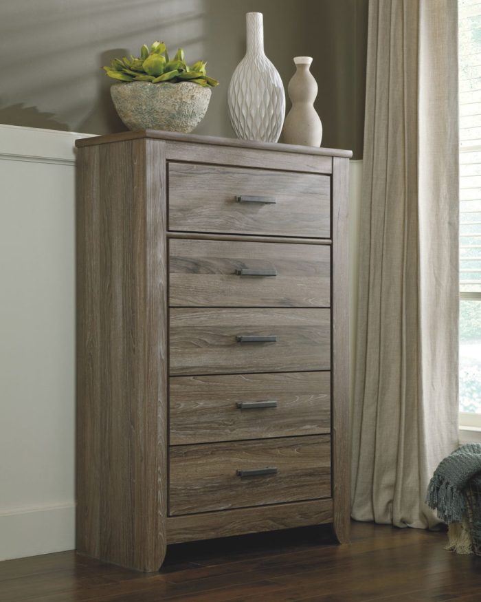 Zelen - Warm Gray - Five Drawer Chest - Image 2