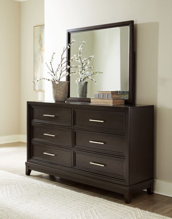 Neymorton - Dark Grayish Brown - Dresser And Mirror - Image 4