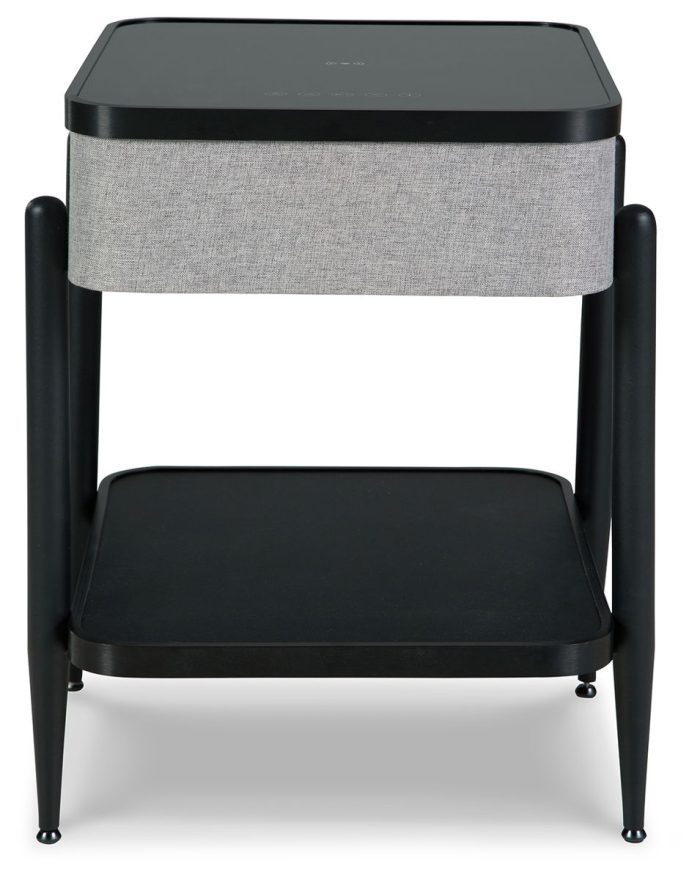 Jorvalee - Gray / Black - Accent Table with Speaker - Image 4
