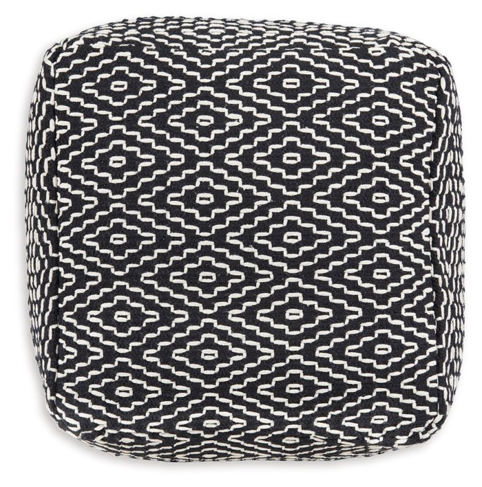 Jasett - Black / Ivory - Pouf - Image 4